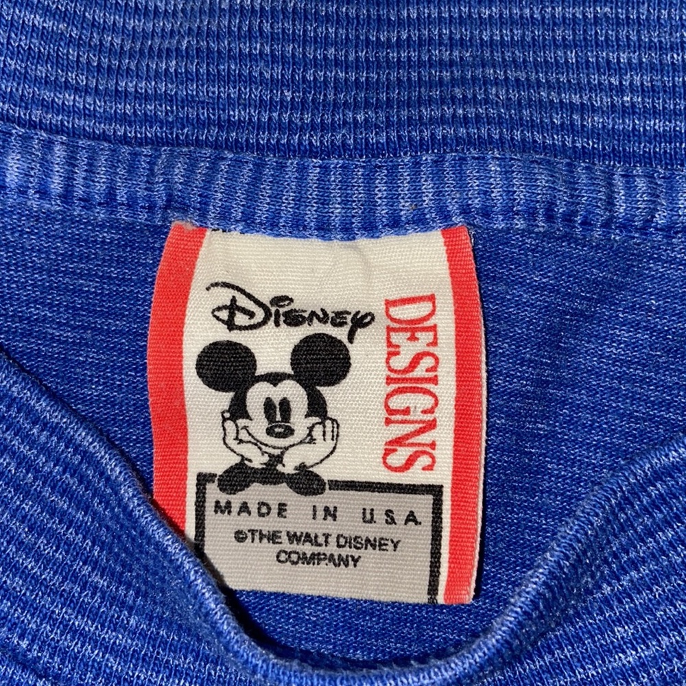 Vintage Disney Mickey Mouse Unisex L/XL Short Sleeve Blue T-Shirt - Picture 2 of 9